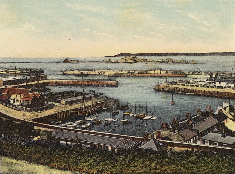 Jersey: The Harbour, St. Helier (farget bilde) av English Photographer