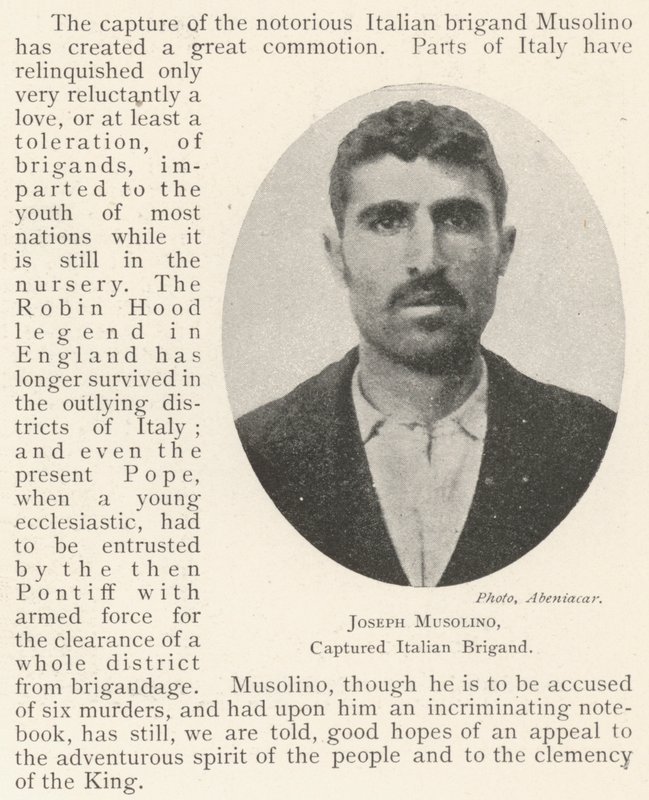 Joseph Musolino, fanget den italienske briganden av English Photographer