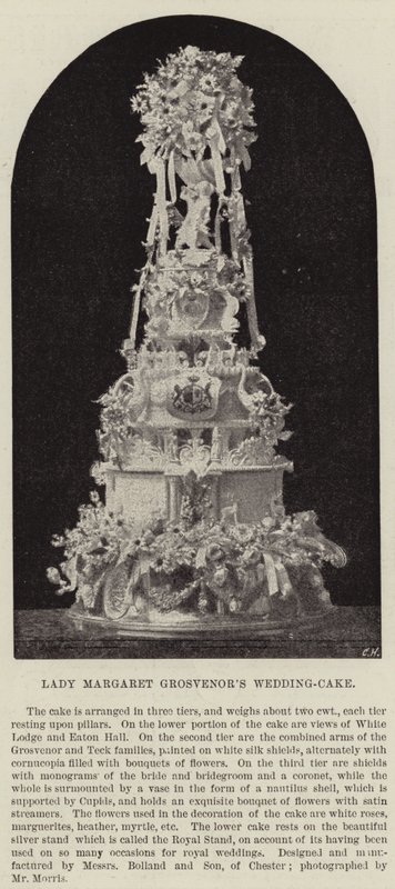 Lady Margaret Grosvenors bryllupskake av English Photographer