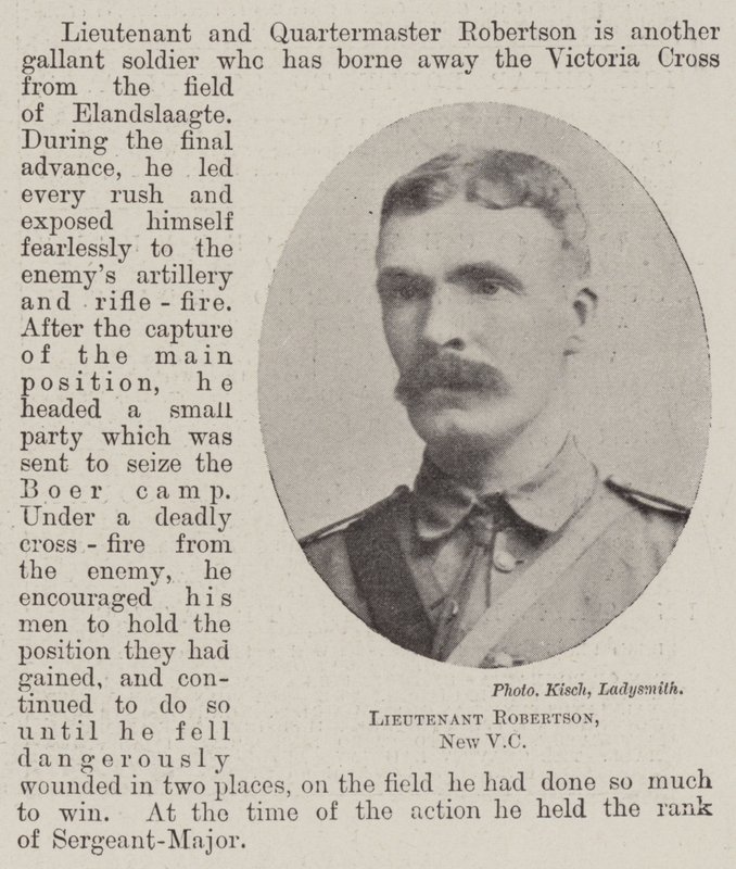 Løytnant Robertson, New VC av English Photographer