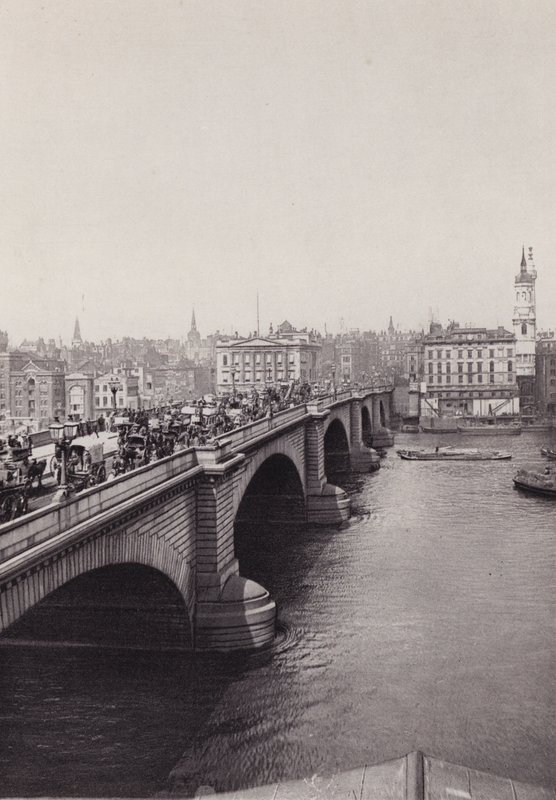 London: London Bridge (s/hvitt bilde) av English Photographer