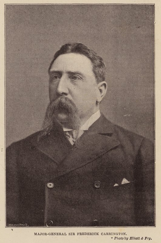 Generalmajor Sir Frederick Carrington (s/hv-bilde) av English Photographer