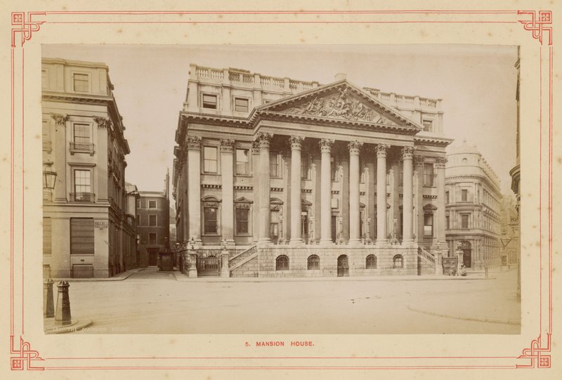 Mansion House, Queen Victoria Street, London av English Photographer
