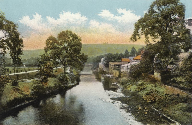 Matlock Bridge, ved elven Derwent av English Photographer