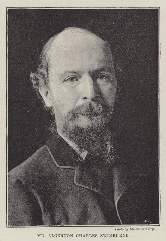 Herr Algernon Charles Swinburne av English Photographer