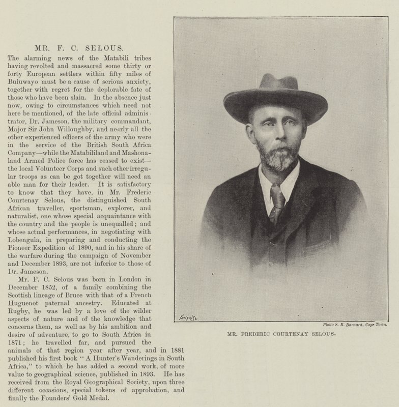 Herr Frederic Courtenay Selous av English Photographer