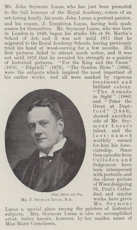Mr J Seymour Lucas, RA av English Photographer