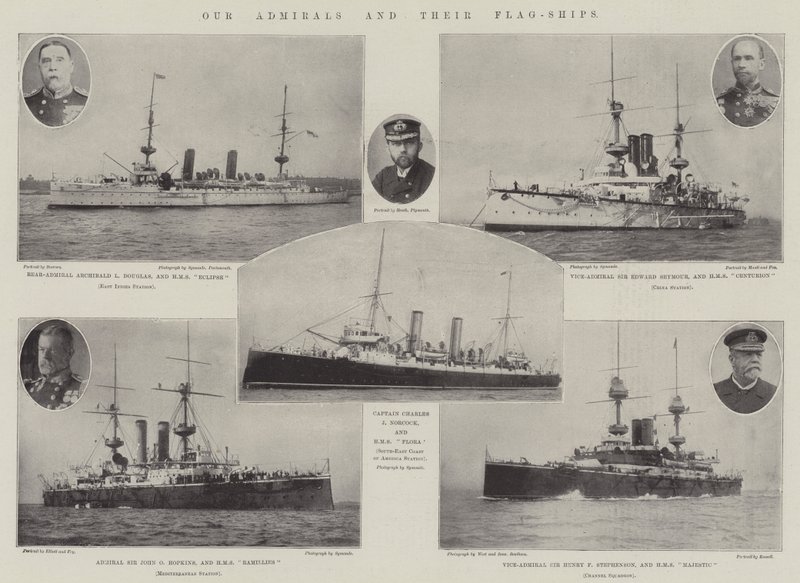 Våre admiraler og deres flaggskip av English Photographer