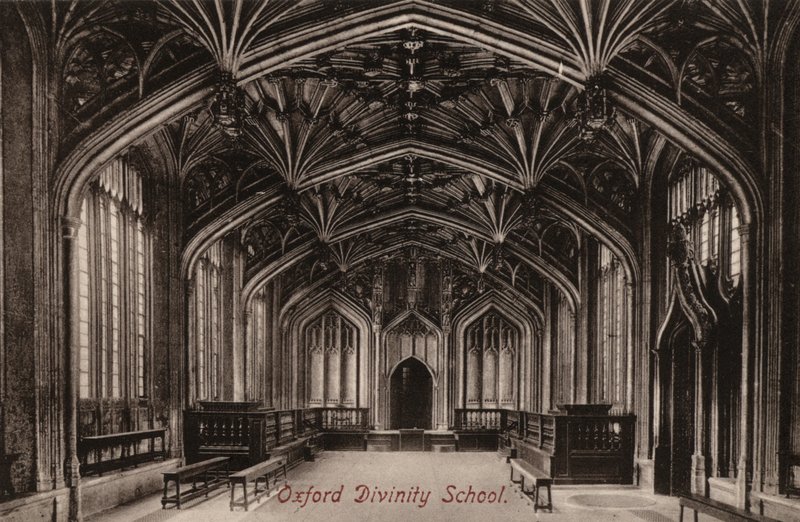 Oxford, Divinity School (s/hvitt bilde) av English Photographer