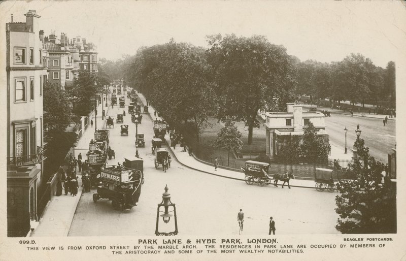 Park Lane og Hyde Park, London av English Photographer