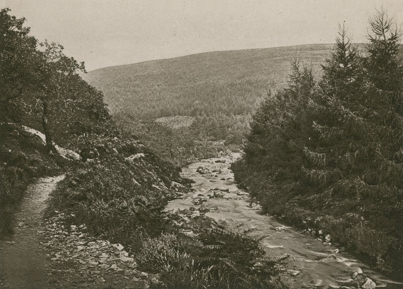 Sti ved Bagworthy Water, Doone Valley av English Photographer