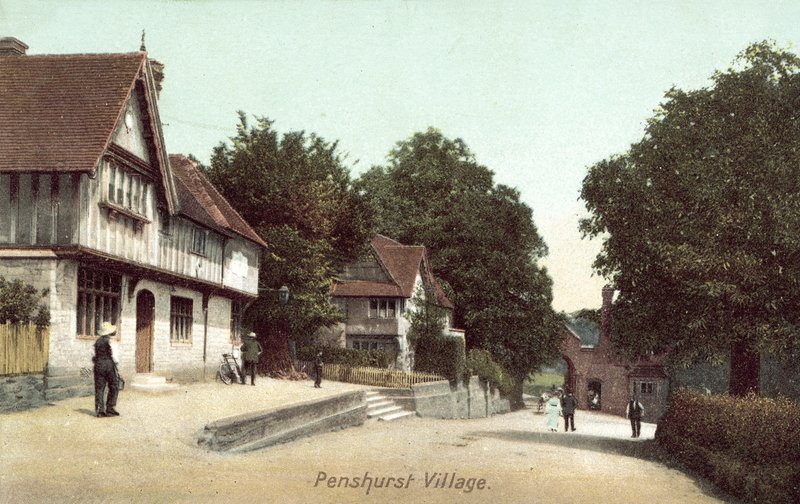 Penshurst Village, Kent (fargebilde) av English Photographer
