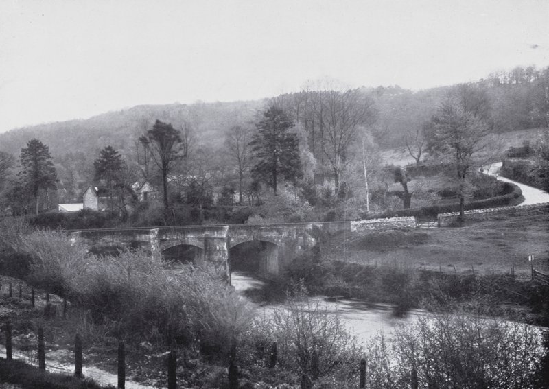 River Avon, Limpley Stoke (s/hvitt bilde) av English Photographer
