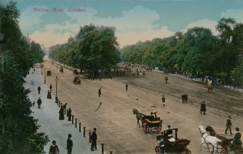 Rotten Row, London. Postkort sendt i 1913. av English Photographer