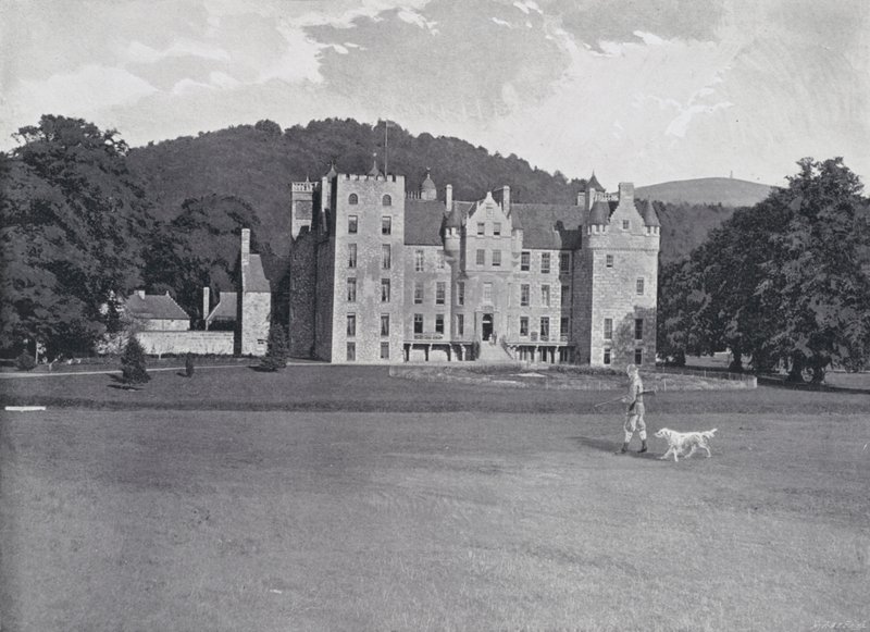 Skottland: Aboyne Castle (s/hvitt bilde) av English Photographer