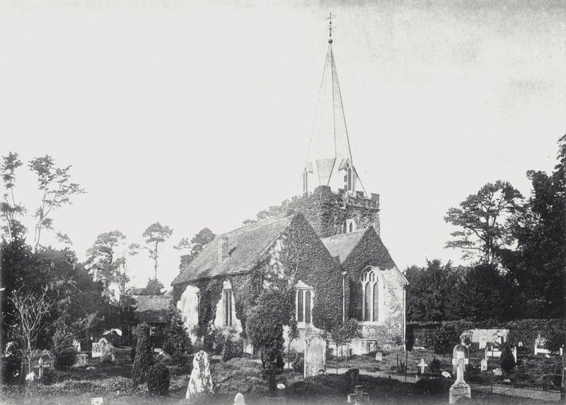 Stoke Poges Church (s/hvitt bilde) av English Photographer