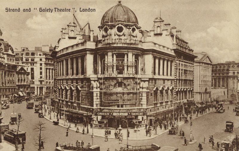 Strand and Gaiety Theatre, London av English Photographer
