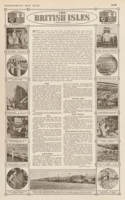 De britiske øyer, industri (s/hvitt bilde) av English Photographer