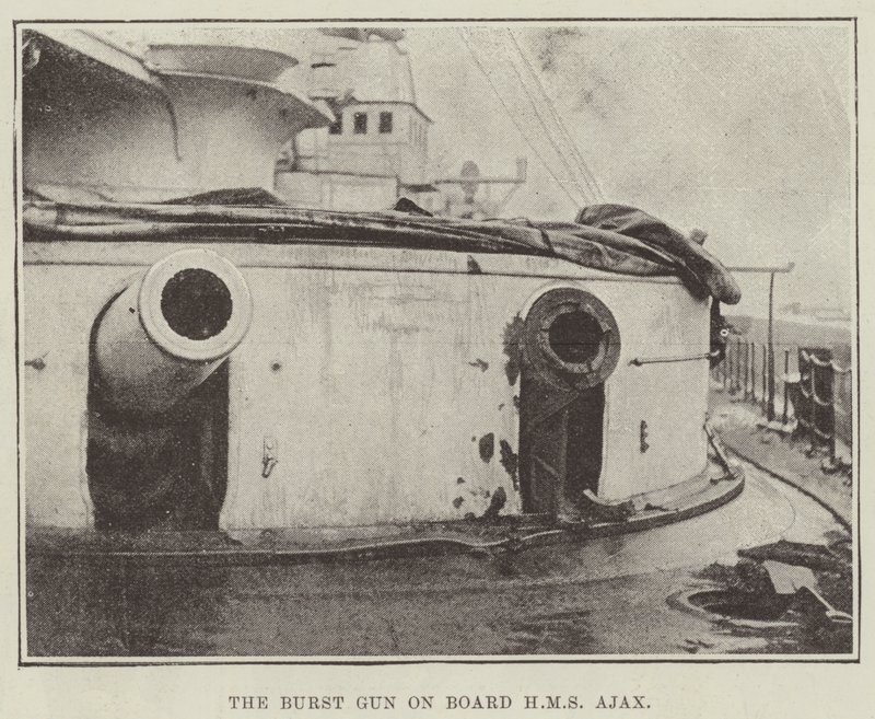 The Burst Gun ombord på HMS Ajax av English Photographer