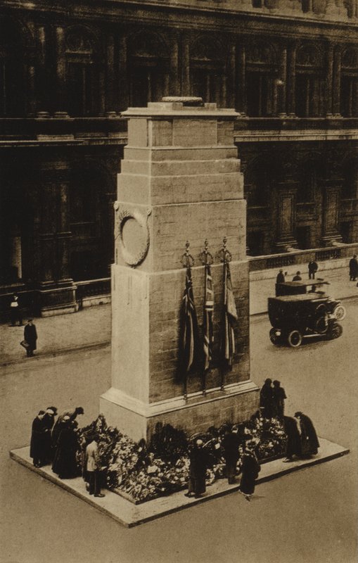 The Cenotaph, Whitehall, London (s/hvitt bilde) av English Photographer