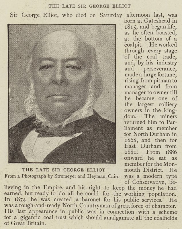 Den avdøde Sir George Elliot av English Photographer