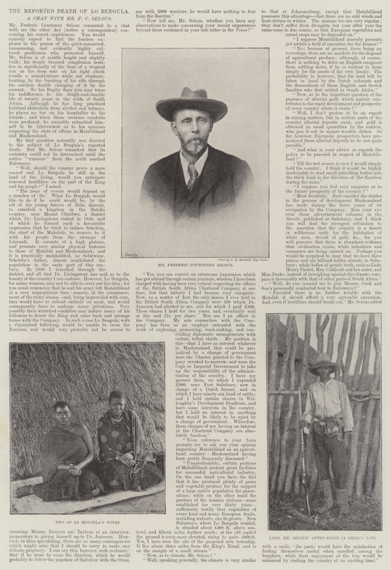 Den rapporterte døden til Lo Bengula av English Photographer