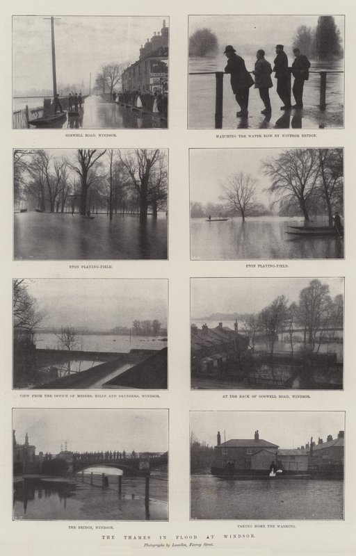 Themsen i flom ved Windsor av English Photographer