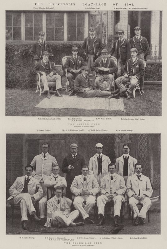 Universitetsbåtkappløpet i 1901 av English Photographer