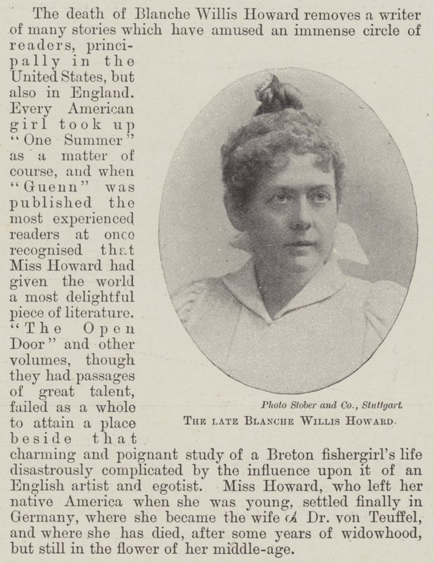 Avdøde Blanche Willis Howard av English Photographer
