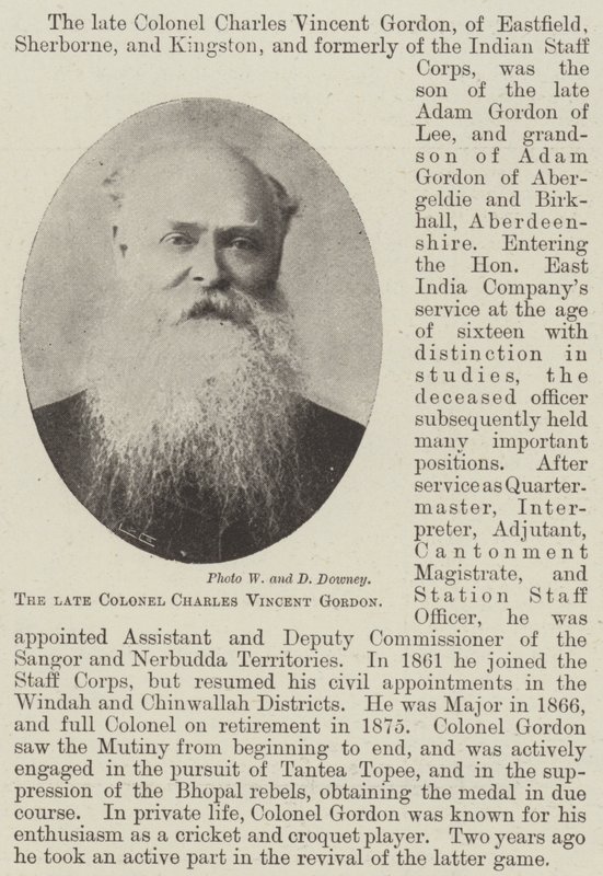 Avdøde oberst Charles Vincent Gordon av English Photographer