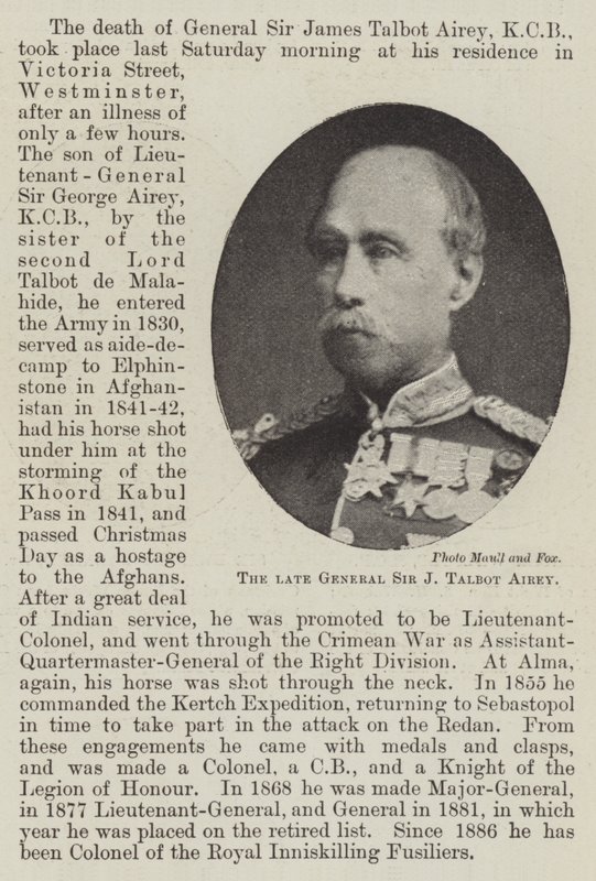 Avdøde general Sir J Talbot Airey av English Photographer