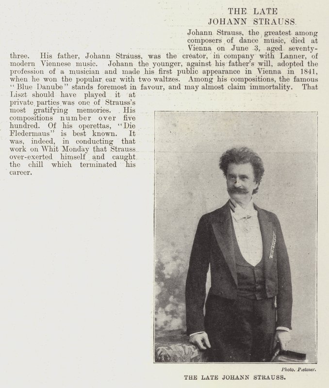 Avdøde Johann Strauss av English Photographer