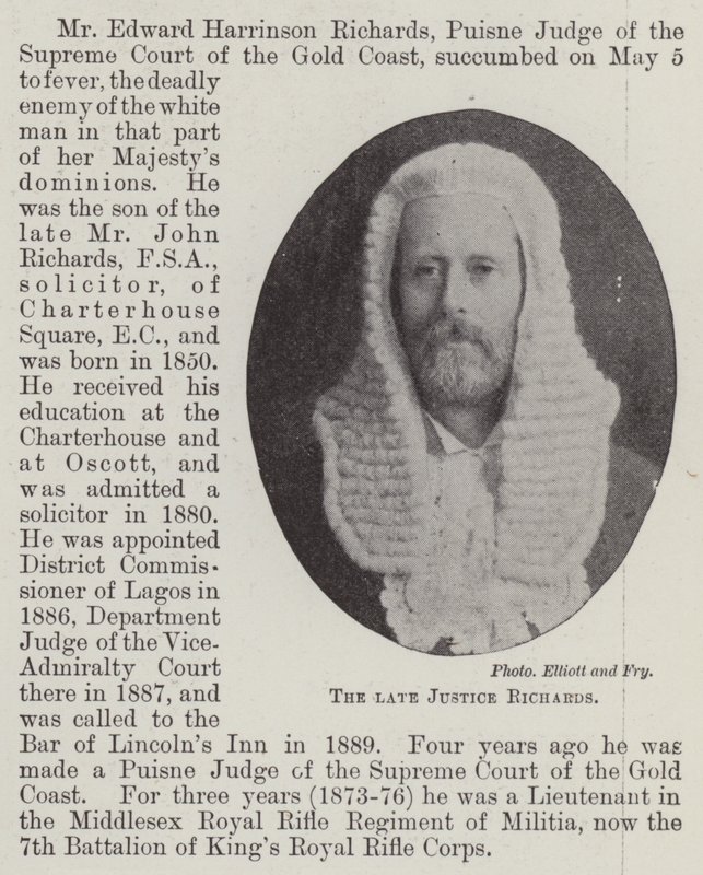 Avdøde Justice Richards av English Photographer