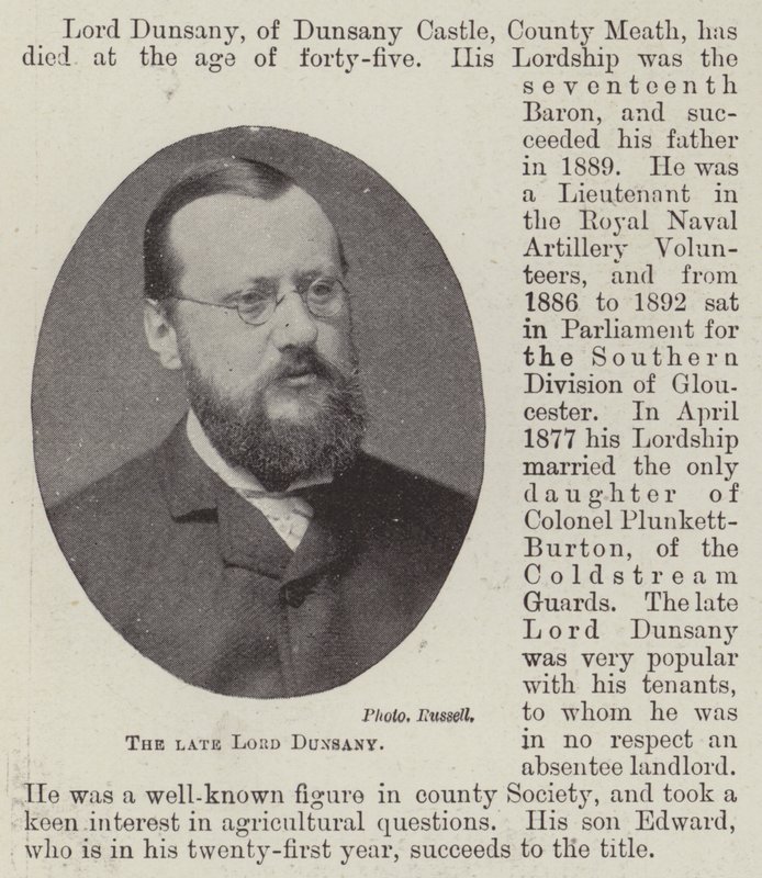 Avdøde Lord Dunsany av English Photographer