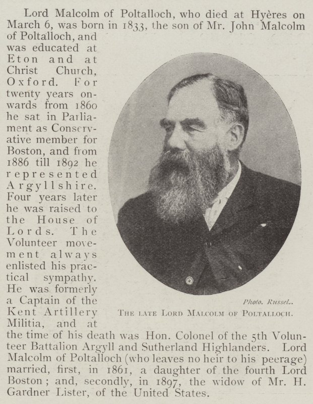 Avdøde Lord Malcolm av Poltalloch av English Photographer