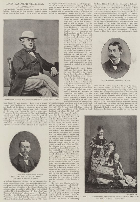 Avdøde Lord Randolph Churchill av English Photographer