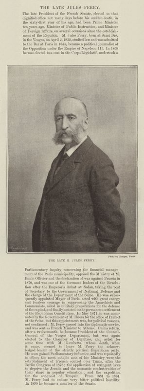 Avdøde M Jules Ferry av English Photographer