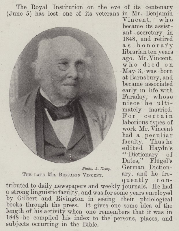 Avdøde herr Benjamin Vincent av English Photographer