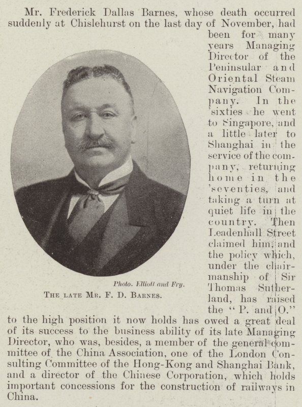 Avdøde Mr F D Barnes av English Photographer