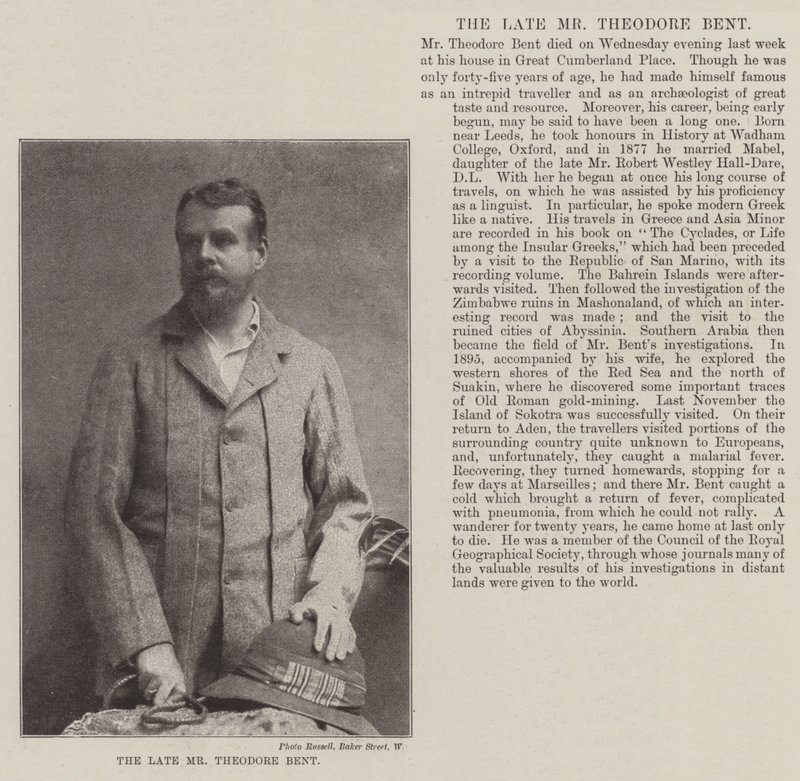 Avdøde Theodore Bent av English Photographer