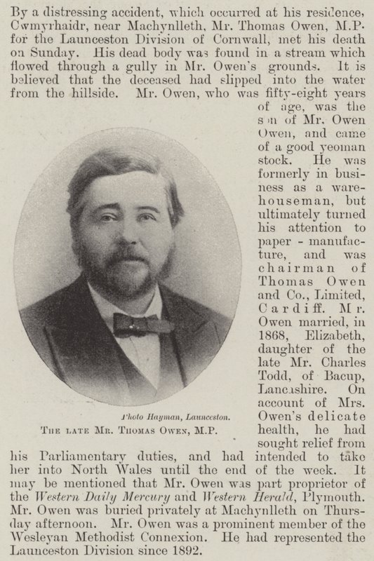Avdøde Thomas Owen, MP av English Photographer