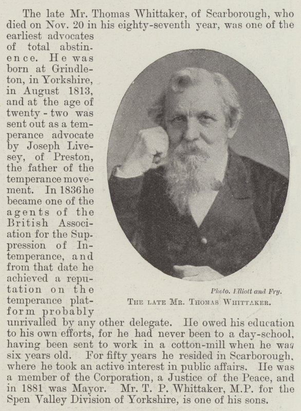 Avdøde Thomas Whittaker av English Photographer
