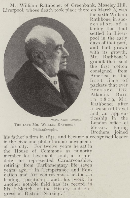 Avdøde Mr William Rathbone, filantrop av English Photographer