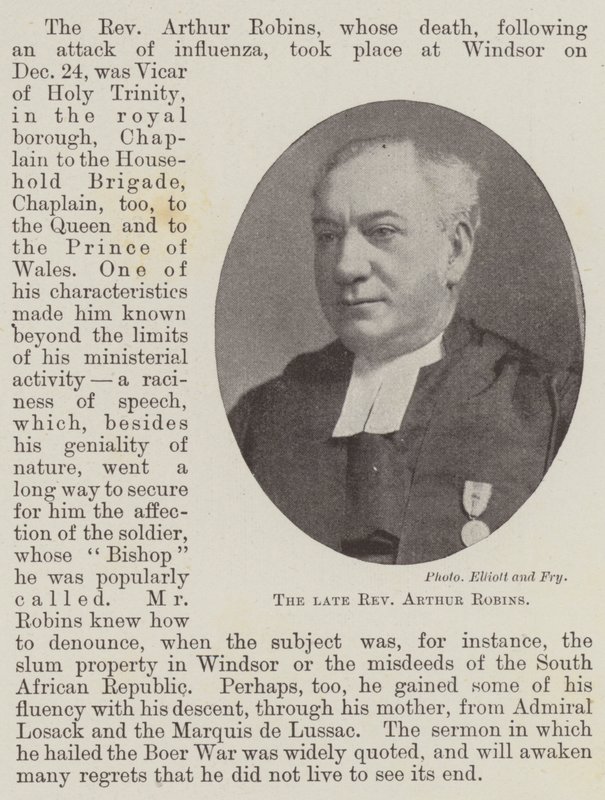 Avdøde pastor Arthur Robins av English Photographer