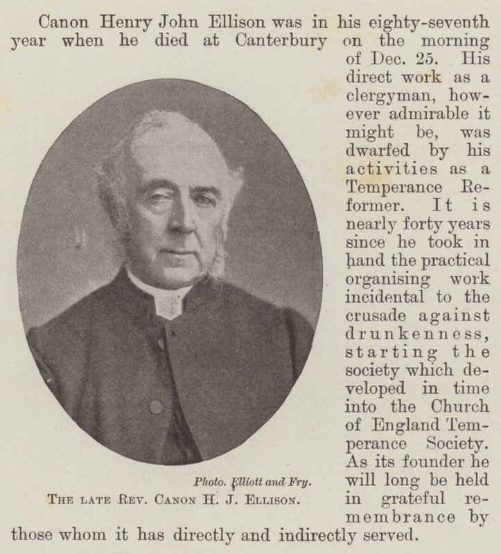 Den avdøde pastor Canon H J Ellison av English Photographer