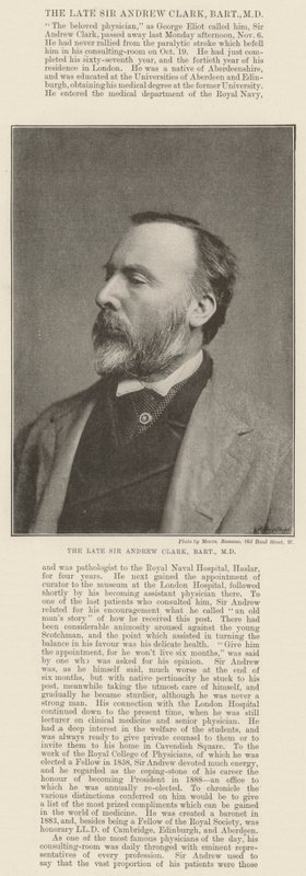 Avdøde Sir Andrew Clark, Baronet, MD av English Photographer