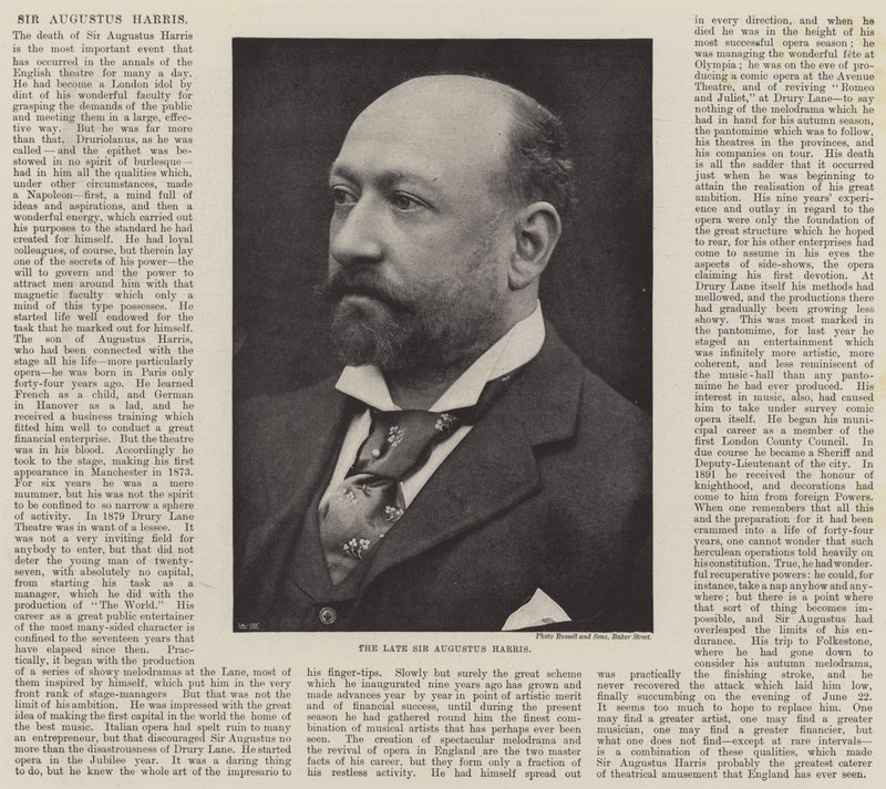 Avdøde Sir Augustus Harris av English Photographer