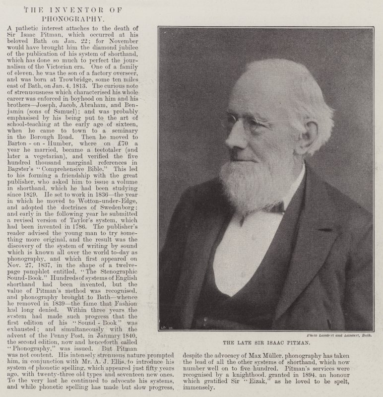 Avdøde Sir Isaac Pitman av English Photographer