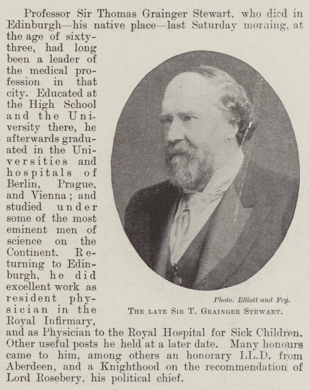 Avdøde Sir T Grainger Stewart av English Photographer