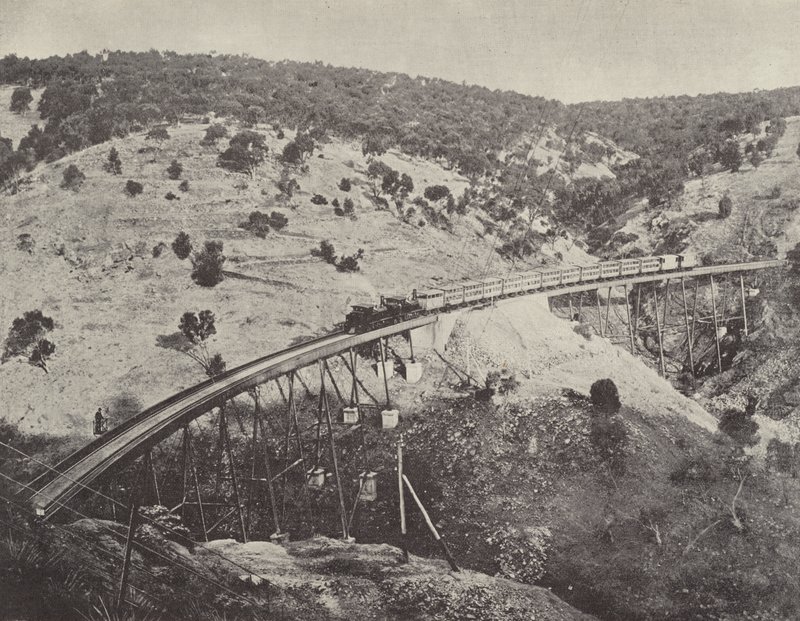 Viadukt på Adelaide til Melbourne Railway av English Photographer